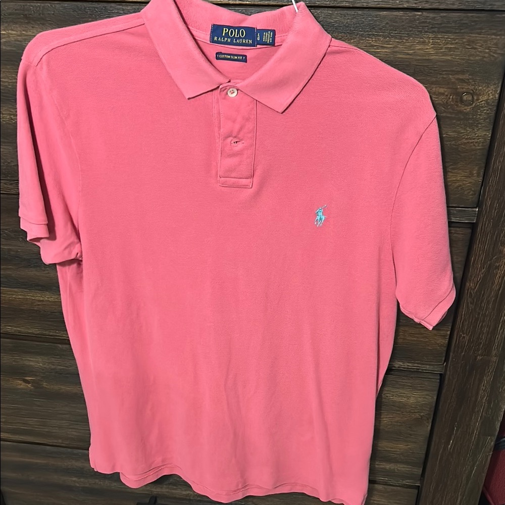 Polo by Ralph Lauren Men's Pink Polo Shirt